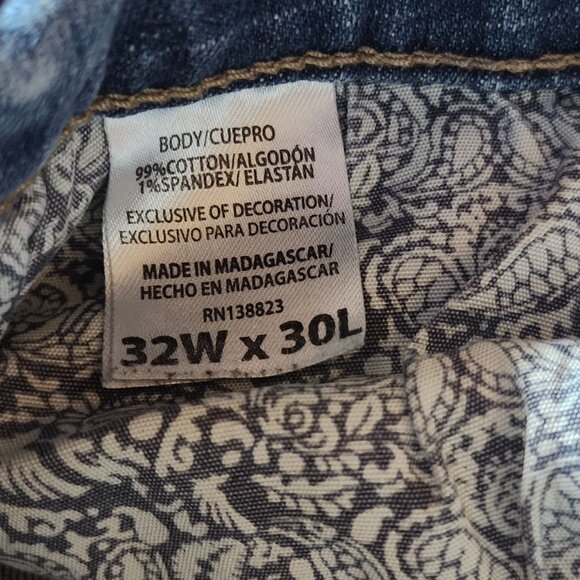 Cody James men's Denim Blue Jeans RN 138823 Light Wash 32WX30L - Picture 3 of 7